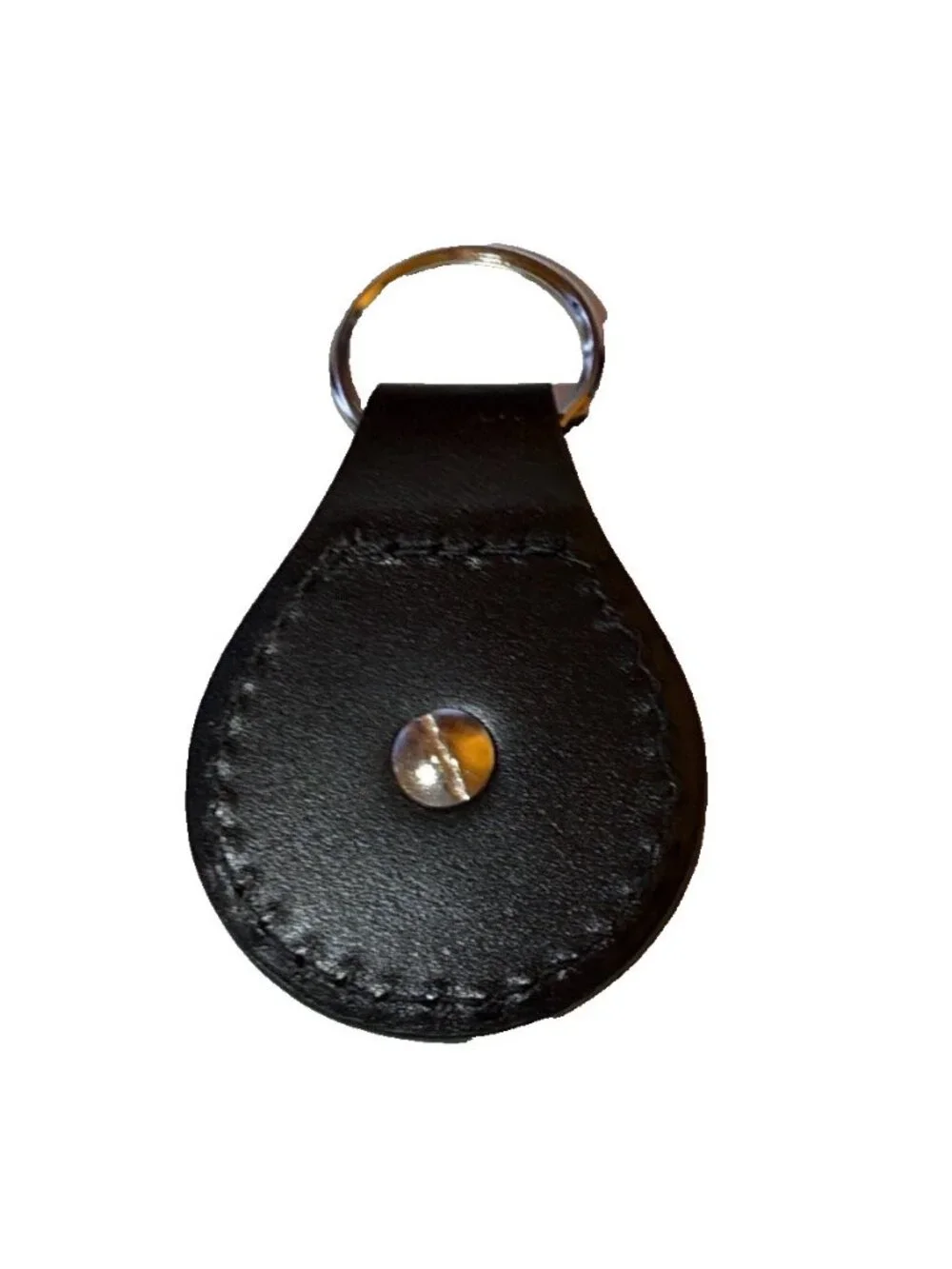 Black Leather Silver Military Marine Corps Concho Key Ring Chain NEW Unisex
